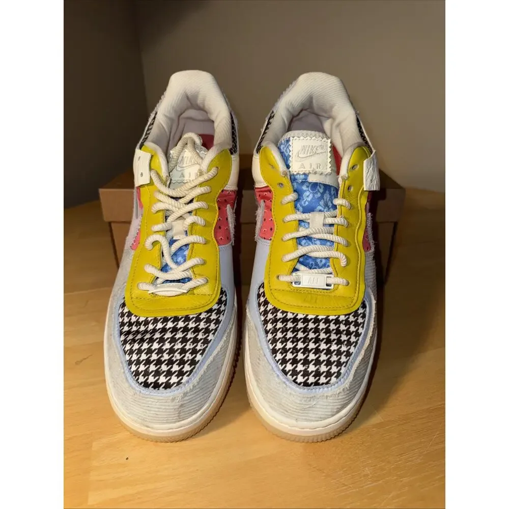 Size 12 - Nike Air Force 1 Low What The Houndstooth DM8076-100 Patchwork Multi